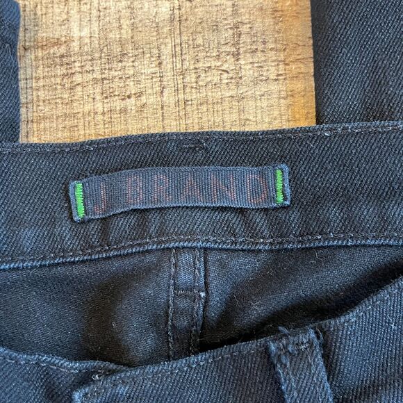 J Brand Black Jeans The Deal Skinny Leg Size 28 Noir Ankle Zip - Picture 6 of 10